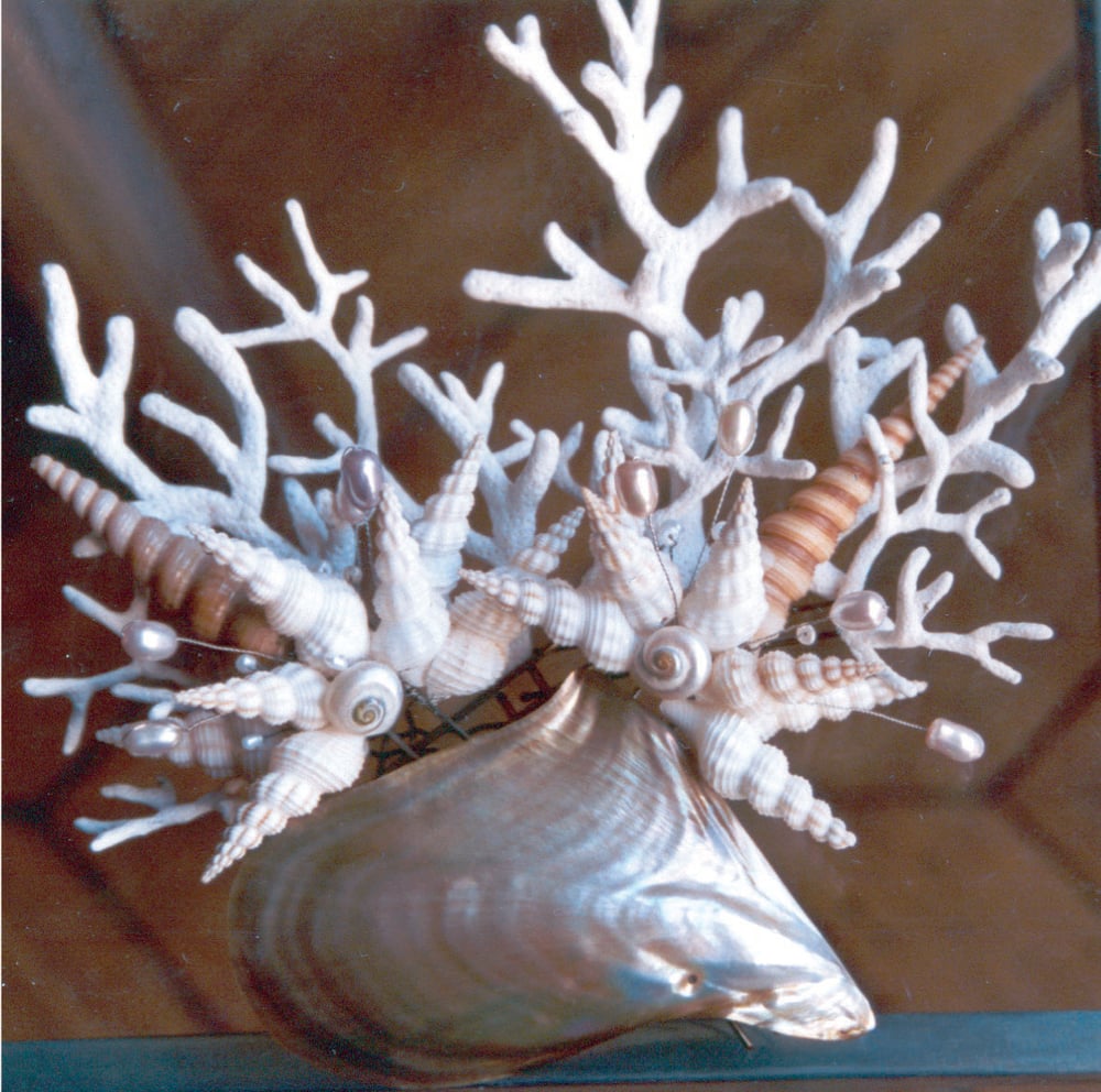 Image of Epingles Corail blanc avec ou sans coquillage