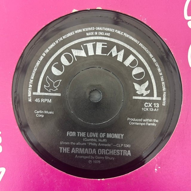 The Armada Orchestra / Ultrafunk ‎– For The Love Of Money / Sting Your Jaws (Contempo) 12”