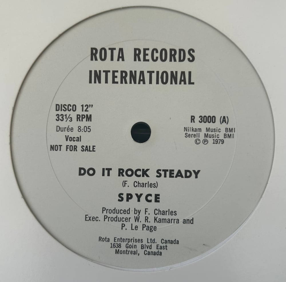 Spyce – Do It Rock Steady (Rota Records International) 12”