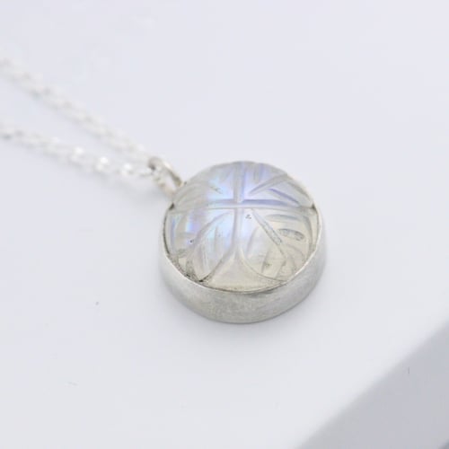 Image of Carved moonstone necklace 