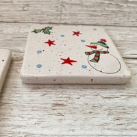 Image 5 of Handmade Christmas Snowpeep Coaster