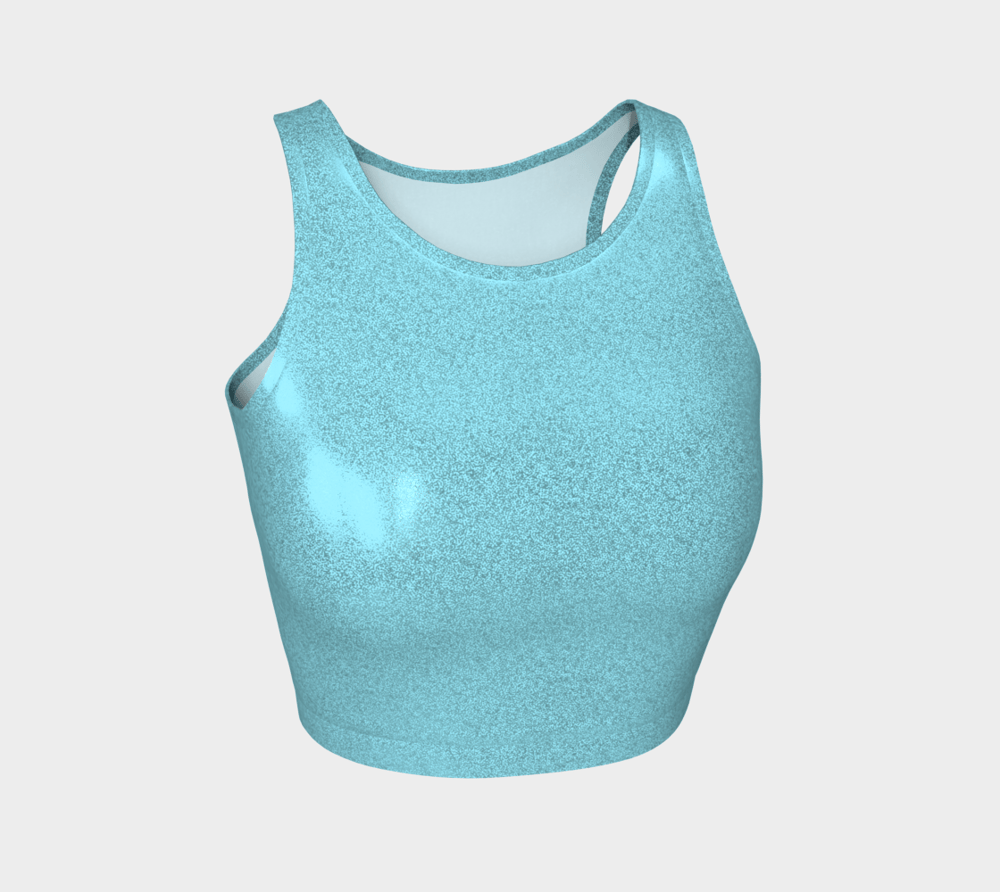 Image of Baby Blue Barbie Glitter Crop Top