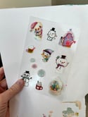 Snowman - clear sticker sheet