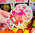 Shortcake - heart glitter sticker