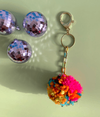Image 2 of pom pom keychains