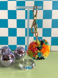 Image 1 of pom pom keychains