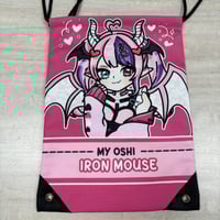 Image 1 of Iron Mouse is my Oshi Vtuber Drawstring Bag