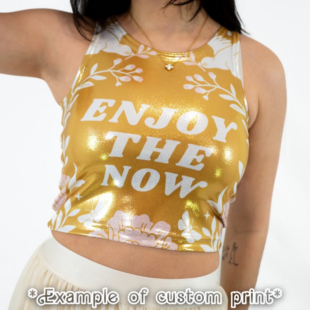 Image of Sunshine Barbie Glitter Crop Top