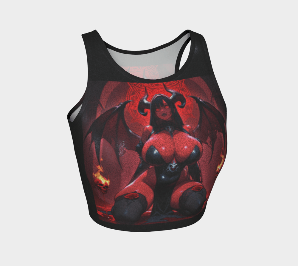 Image of Kneeling Succubus Glitter Crop Top