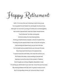 Image 2 of Personalised rhyme retirement 