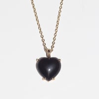 Image 1 of Black Onyx Heart Necklace