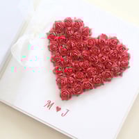 Image 1 of Personalised Valentine's Day Card. Love Heart Monogram Initials Valentine Card. 