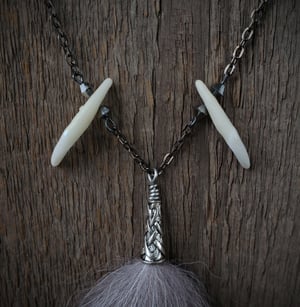 Image of Silver Song Dog Necklace