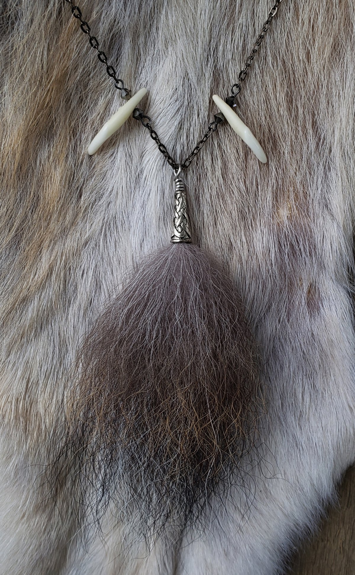 Image of Silver Song Dog Necklace