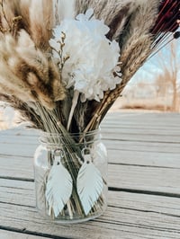 Image 3 of Leather Feather Earrings - you pick color