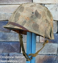 Image 3 of WWII M1 USMC Helmet Schlueter Front Seam & Westinghouse Liner. At The Front Camo Cover.