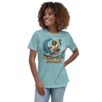 Image 12 of I Ride With Jesus Surfing Women's Relaxed T-Shirt