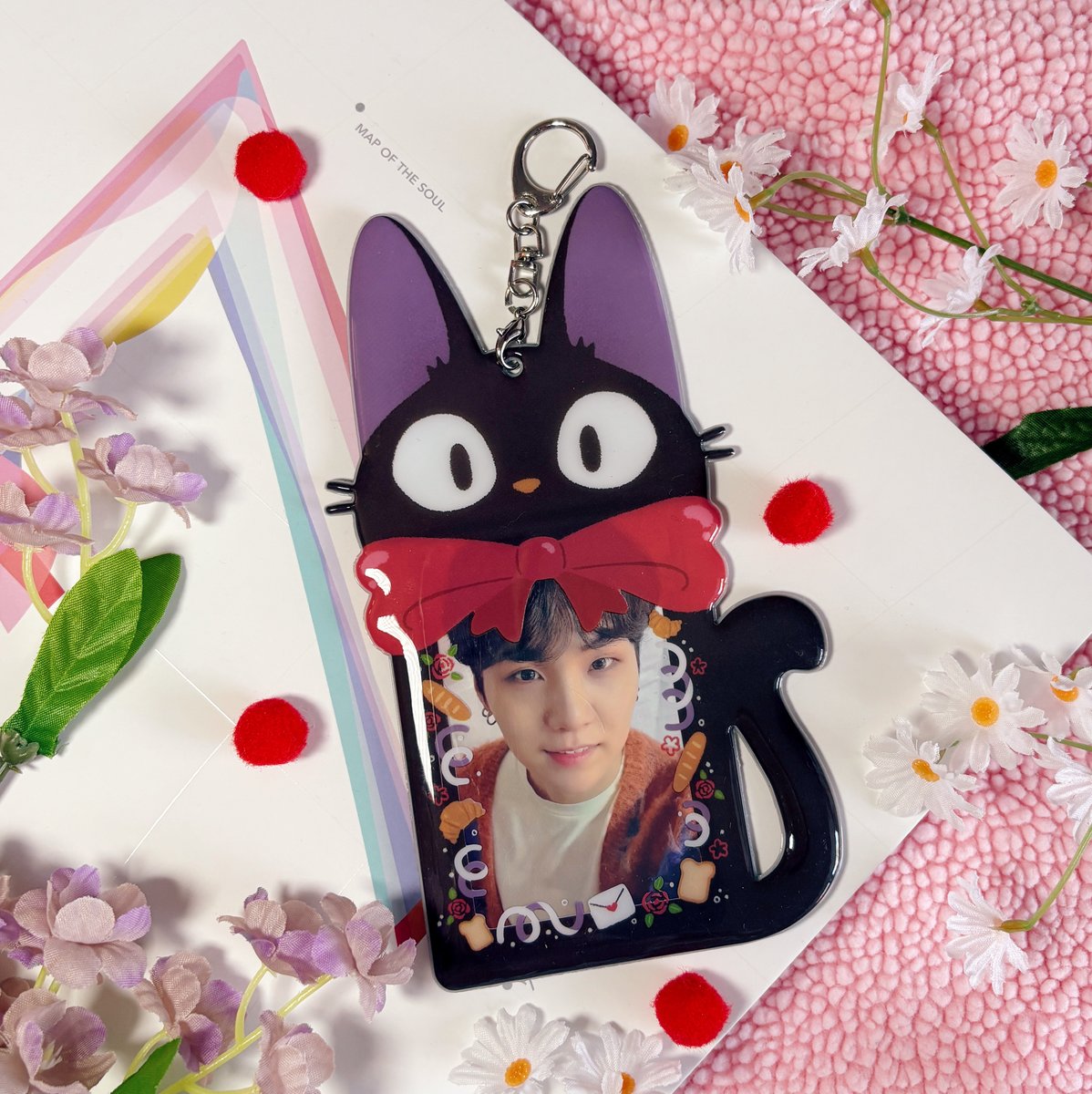 Black Cat Photocard Holder | Pink Little Clouds