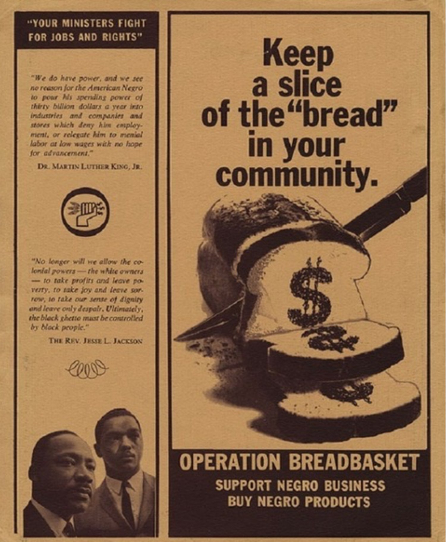 Image of KEEP A SLICE OF BREAD IN THE COMMUNITY WITH MLK QUOTE