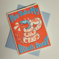 Image 1 of You Take My Breath Away Riso Card