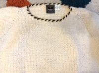 Image 2 of Chamula Monitaly yuketen hand woven merino sweater, made in Mexico, fits M/L