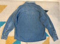 Image 5 of 45 rpm indigo dyed denim chambray shirt, size 5 (L/XL)