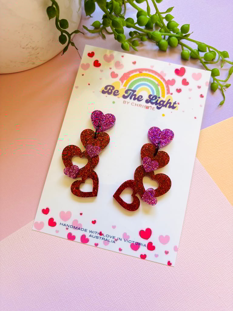 LOVE HEART STACKS - RED