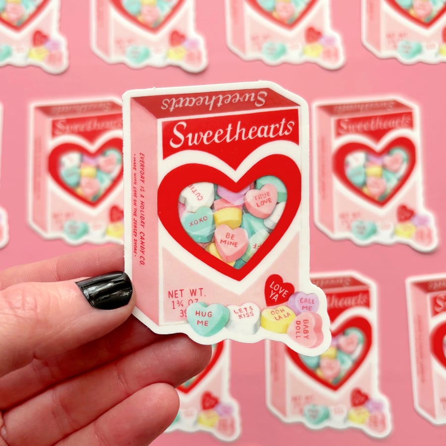 Image of Sweethearts candy box sticker