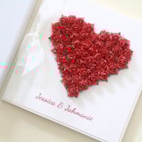 Image 3 of Valentines Day Card. Bespoke Custom Made Love Heart Card For The One You Love.