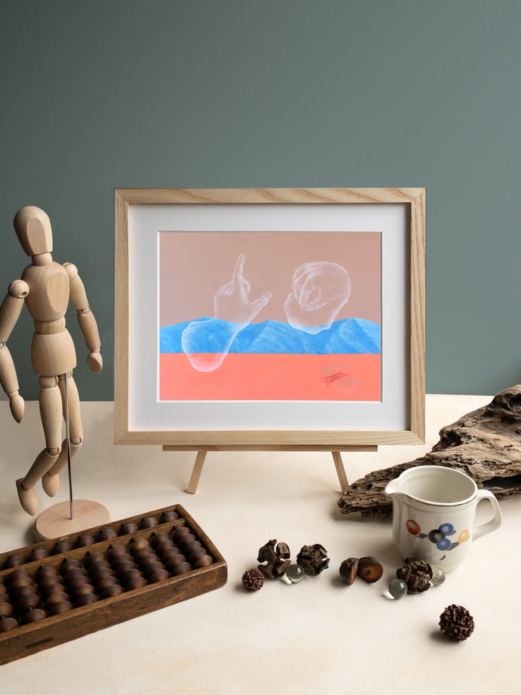 Image of Ready to Hang Framed Print (with a Locally Made Frame) 'Looping Back and Forth'