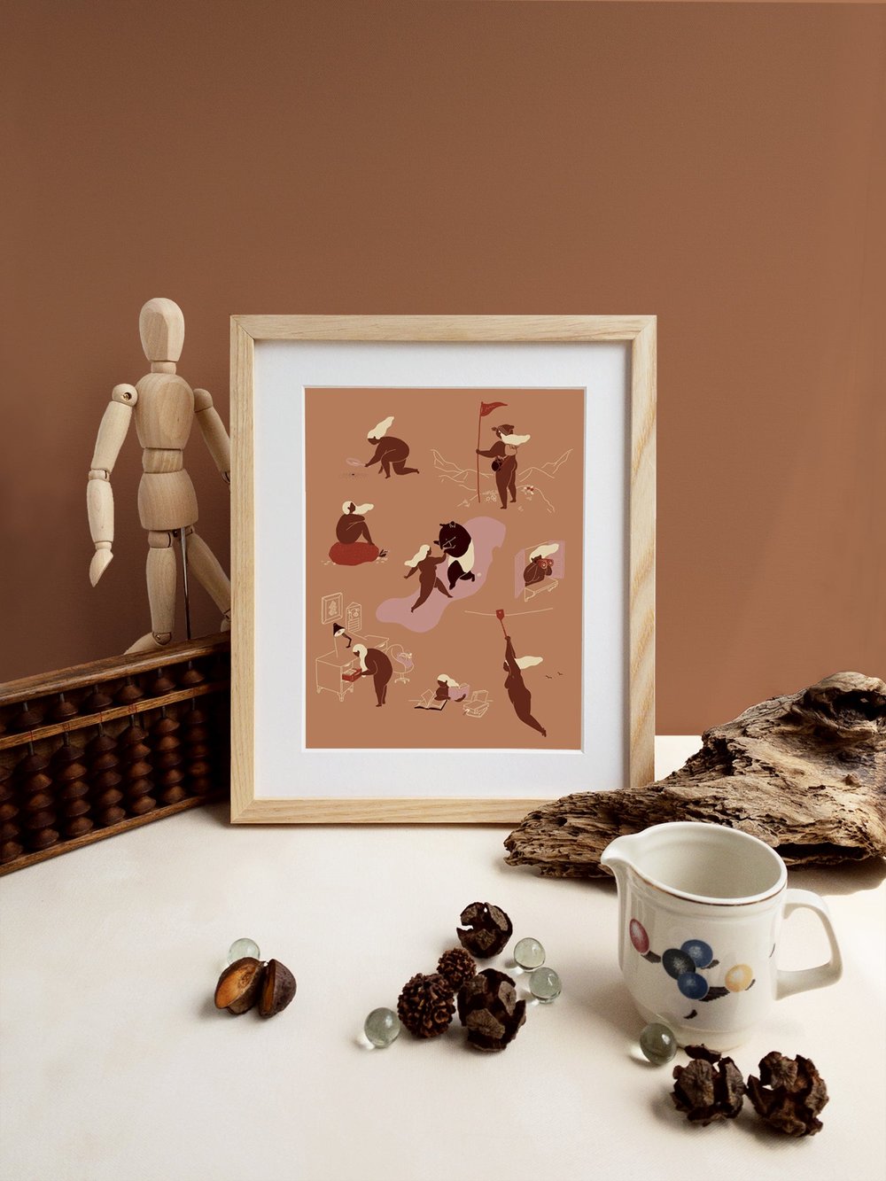 Image of Ready to Hang Framed Print (with a Locally Made Frame) 'Searching'