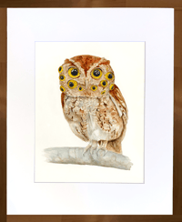 Image 2 of Giclée Print 11"x14" Multiple Eye Owl 