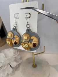 Image 4 of Clay bakery earrings, baked goods platter earrings, clay dessert platter earrings