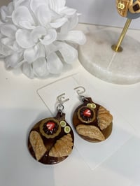 Image 5 of Clay bakery earrings, baked goods platter earrings, clay dessert platter earrings