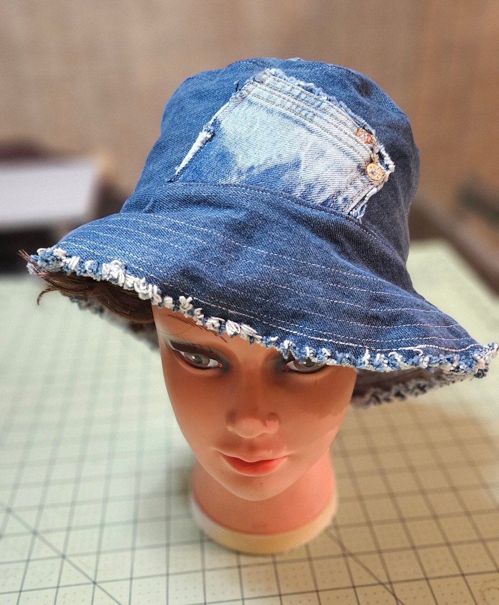 Image of Frayed Reversible Bucket Hat(was $45.00)