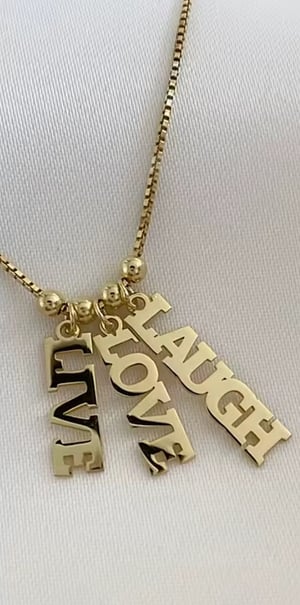Image of Live Love Laugh Necklace 