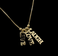Image 3 of Live Love Laugh Necklace 
