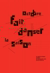Image 7 of Octobre fait danser la saison | Affiche signée par Philippe Apeloig