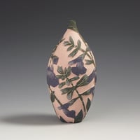 Image 5 of Hummingbird & salvia sgraffito vessel 