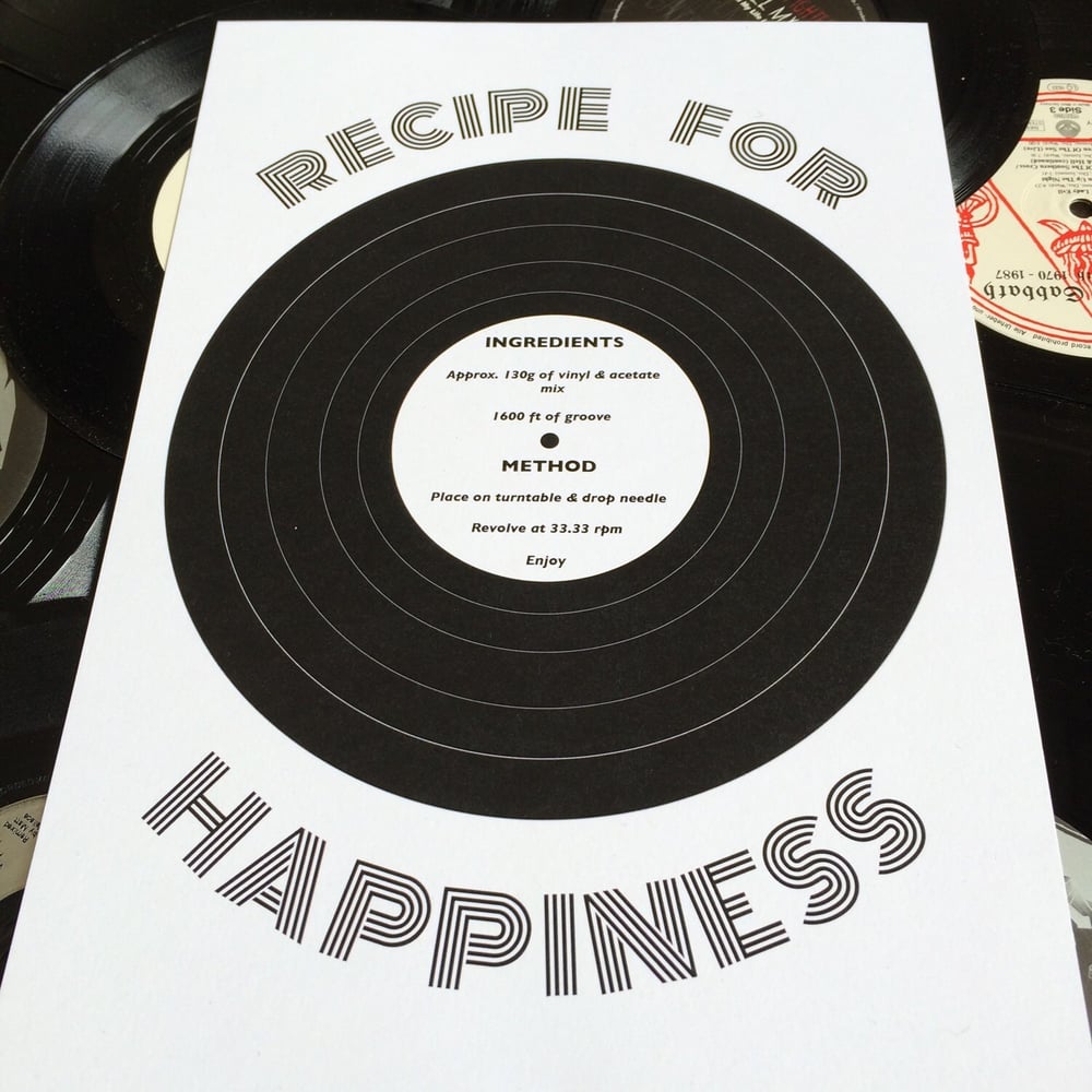 Music Vinyl Records Collector Recipe Print