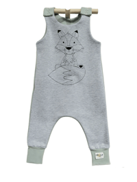 Fox Screen Printed Organic Cotton Romper  