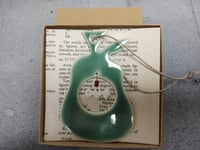 Image 3 of Porcelain Pear and worm decoration