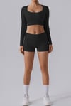 Mini black workout shorts 