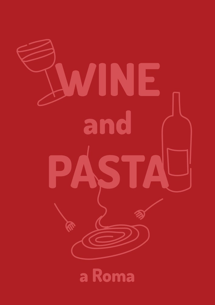 Image of Affiche Wine  and Pasta