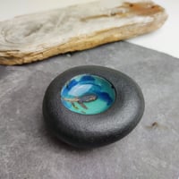 Image 3 of Black Tumblestone - Marbled Pool - Small