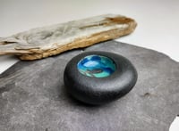 Image 1 of Black Tumblestone - Marbled Pool - Small