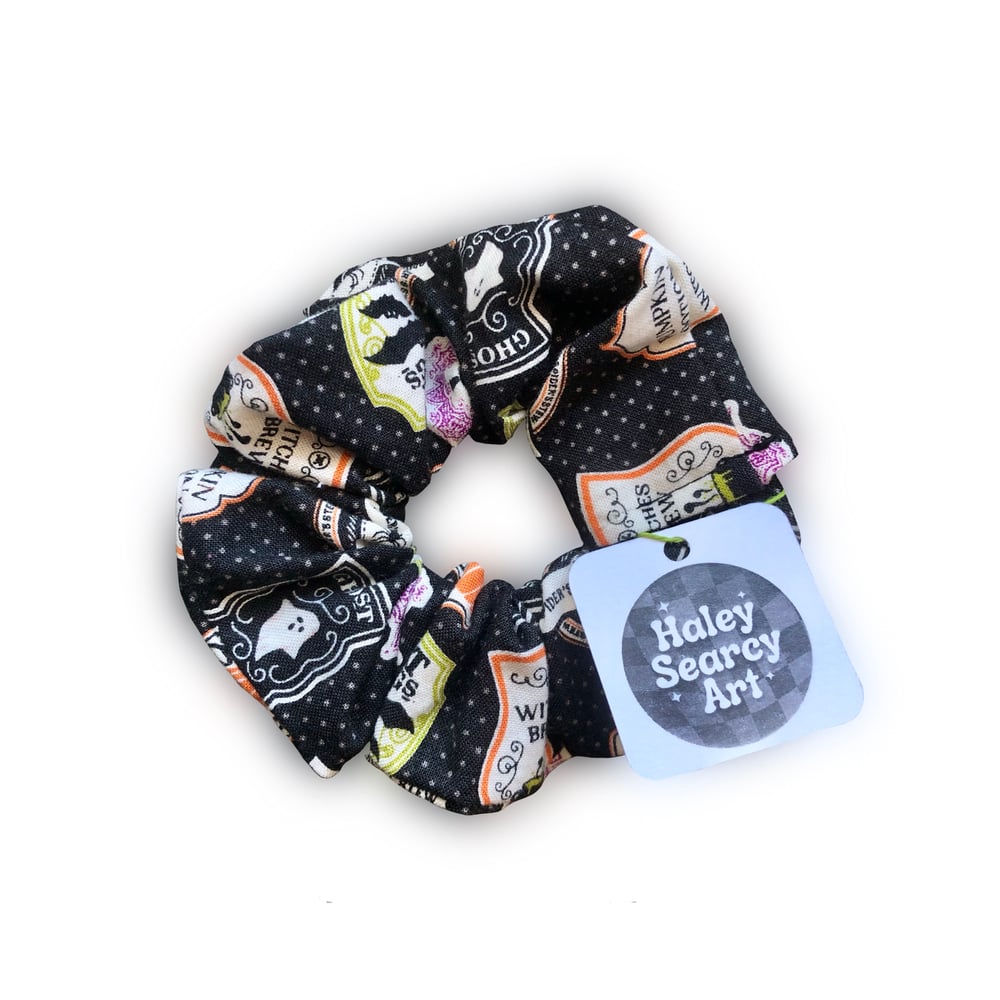 Witchy Apothecary Scrunchie – Purple & Black Editions
