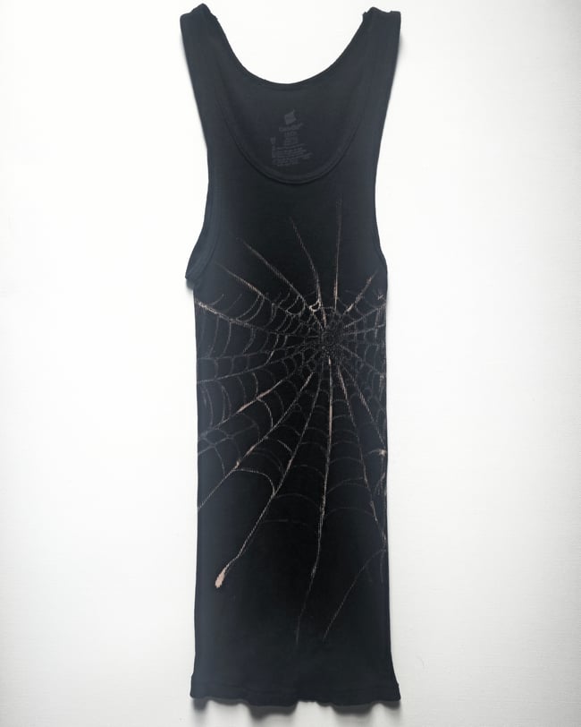 Spider Web Bleach Tank Top