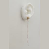 Image 2 of Pearl Shoulder Duster Earring-Gold Vermeil