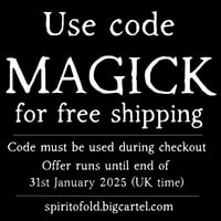 Use code MAGICK for free shipping! 